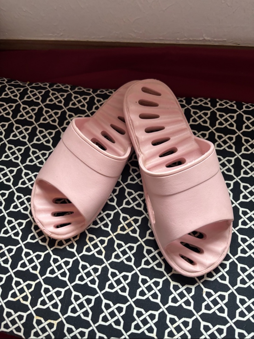 Source Unknown Pink Slide Sandals